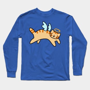 Orange Tabby Cat Angel Long Sleeve T-Shirt